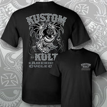 Load image into Gallery viewer, BLOODSHOT BARON > CYCLE~ Gravestone Gray - Short Sleeve Tee - BLACK