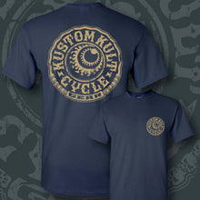 Load image into Gallery viewer, CYCLE GEAR ~ Bone - Short Sleeve Tee - Navy