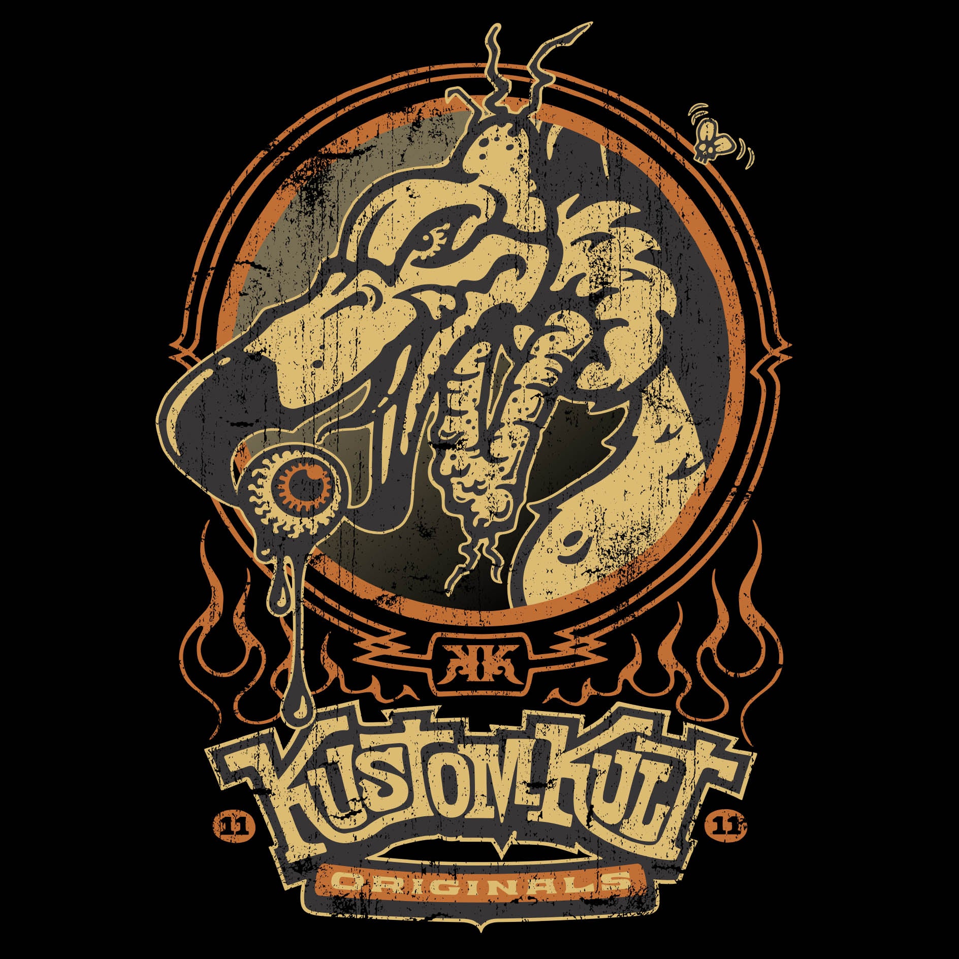 BUZZ KILL Orange Hoodie Black