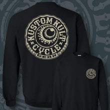 Load image into Gallery viewer, CYCLE GEAR ~ Bone - Crew Neck - Black