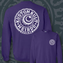 Load image into Gallery viewer, WEIRDO USA ~ White - Crew Sweatshirt - Purple