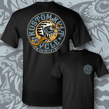 Load image into Gallery viewer, CYCLE FREAK ~ Orange 'N Blu - Short Sleeve Tee - Black