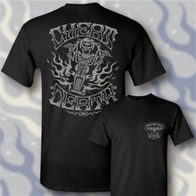 Load image into Gallery viewer, CHEAT DEATH ~ SMOKE GRAY - Short Sleeve Tee - BLACK