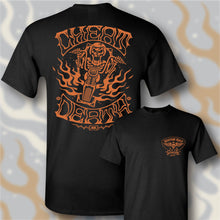 Load image into Gallery viewer, CHEAT DEATH ~ BURNT ORANGE - Short Sleeve Tee - BLACK