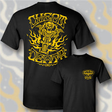 Load image into Gallery viewer, CHEAT DEATH ~ YELLOW - Short Sleeve Tee - BLACK