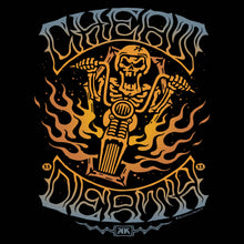 Load image into Gallery viewer, CHEAT DEATH ~ ORANGE & BLUE - Short Sleeve Tee - BLACK