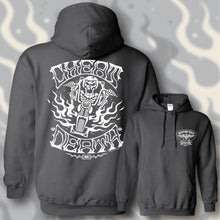 Load image into Gallery viewer, CHEAT DEATH ~ WHITE - Hoodie - DARK GRAY