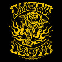 Load image into Gallery viewer, CHEAT DEATH ~ YELLOW - Short Sleeve Tee - BLACK