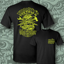 Load image into Gallery viewer, FRANKY ~ MONSTER GREEN - Short Sleeve Tee - BLACK