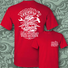 Load image into Gallery viewer, FRANKY ~ FRIGHT WHITE - Short Sleeve Tee - RED