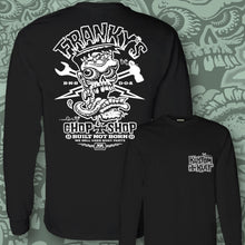 Load image into Gallery viewer, FRANKY ~ FRIGHT WHITE - Long Sleeve Tee - BLACK