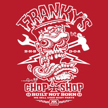 Load image into Gallery viewer, FRANKY ~ FRIGHT WHITE - Short Sleeve Tee - RED