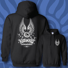 Load image into Gallery viewer, FLYING EYEBALL ~ White - Hoodie - Black