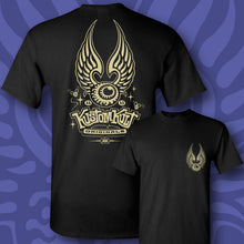 Load image into Gallery viewer, FLYING EYEBALL ~ Old Bone - Short Sleeve Tee - Black