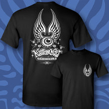 Load image into Gallery viewer, FLYING EYEBALL ~ White - Short Sleeve Tee - Black