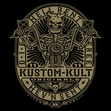 Load image into Gallery viewer, HELL BENT RIDER ~ Metallic Gold Ink - Hoodie - Black