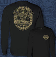 Load image into Gallery viewer, HELL BENT RIDER ~ Metallic Gold Ink - Long Sleeve Tee - Black
