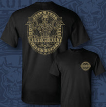 Load image into Gallery viewer, HELLBENT RIDER ~ Metallic Gold - Short Sleeve Tee - Black