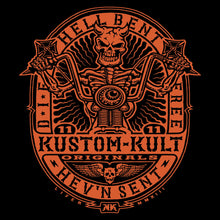 Load image into Gallery viewer, HELL BENT RIDER ~ Orange - Hoodie - Black