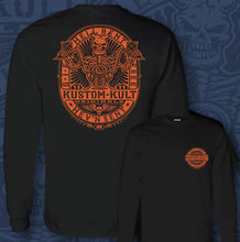 Load image into Gallery viewer, HELL BENT RIDER ~ Orange - Long Sleeve Tee - Black