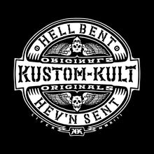 Load image into Gallery viewer, HELL BENT RIDER ~ White Ink - Long Sleeve Tee - Black