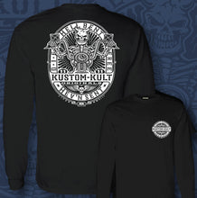 Load image into Gallery viewer, HELL BENT RIDER ~ White Ink - Long Sleeve Tee - Black