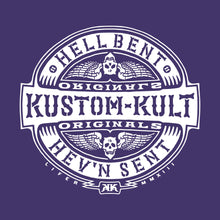 Load image into Gallery viewer, HELLBENT RIDER ~ White - Short Sleeve Tee - Purple