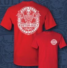 Load image into Gallery viewer, HELLBENT RIDER ~ White - Short Sleeve Tee - Red