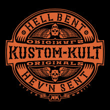 Load image into Gallery viewer, HELL BENT BADGE ~ Orange - Short Sleeve Tee - Black