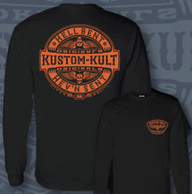 Load image into Gallery viewer, HELL BENT BADGE ~ Orange - Long Sleeve Tee - BLACK
