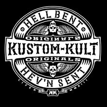 Load image into Gallery viewer, HELL BENT BADGE ~ White - Short Sleeve Tee - Black