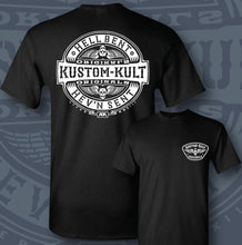 Load image into Gallery viewer, HELL BENT BADGE ~ White - Short Sleeve Tee - Black