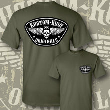 Load image into Gallery viewer, KKO LOGO BADGE ~ Black n White - Short Sleeve Tee - Olive