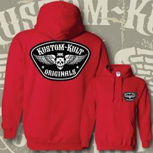 Load image into Gallery viewer, KKO LOGO BADGE ~ Black 'N White - Hoodie - Red