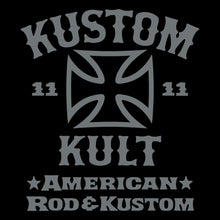 Load image into Gallery viewer, KROSSED UP KK - Rod & Kustom ~ Gray - Hoodie - BLACK