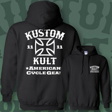 Load image into Gallery viewer, KROSSED UP KK - Rod & Kustom ~ White - Hoodie - BLACK