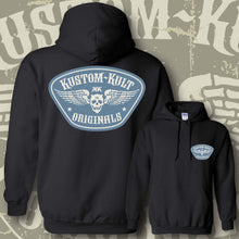 Load image into Gallery viewer, KKO LOGO BADGE ~ Slate Blue - Hoodie - Black