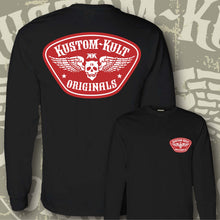 Load image into Gallery viewer, KKO LOGO BADGE ~ Red- Long Sleeve Tee - Black