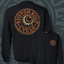 Load image into Gallery viewer, CYCLE GEAR ~ Burnt Orange - Crew Sweatshirt - Black