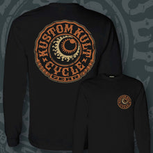 Load image into Gallery viewer, CYCLE GEAR ~ Burnt Orange- Long Sleeve Tee - Black