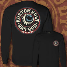 Load image into Gallery viewer, RAT ROD GEAR ~ Red White 'n Blue- Long Sleeve Tee - BLACK