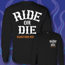 Load image into Gallery viewer, RIDE OR DIE ~ BONES - Long Sleeve Tee - BLACK