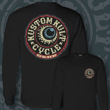 Load image into Gallery viewer, CYCLE GEAR ~ Red White & Blue- Long Sleeve Tee - Black