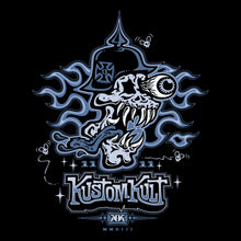 Load image into Gallery viewer, VON SKULLY ~ BONEHEAD BLUE - Short Sleeve Tee - Black