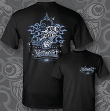 Load image into Gallery viewer, VON SKULLY ~ BONEHEAD BLUE - Short Sleeve Tee - Black