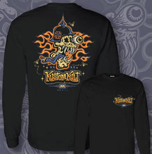 Load image into Gallery viewer, VON SKULLY ~ OCTANE ORANGE - Long Sleeve Tee - Black