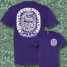 Load image into Gallery viewer, SQUATCH ~ White - Short Sleeve Tee - PURPLE