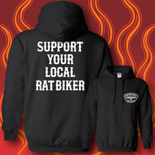 Load image into Gallery viewer, SUPPORT YOUR LOCAL RAT BIKER - Hoodie - BLACK