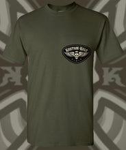 Load image into Gallery viewer, IRON KROSS ~ BLACK 'N BONE - Long Sleeve Tee - Military Green