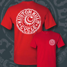 Load image into Gallery viewer, CYCLE GEAR ~ White - Short Sleeve Tee - Red